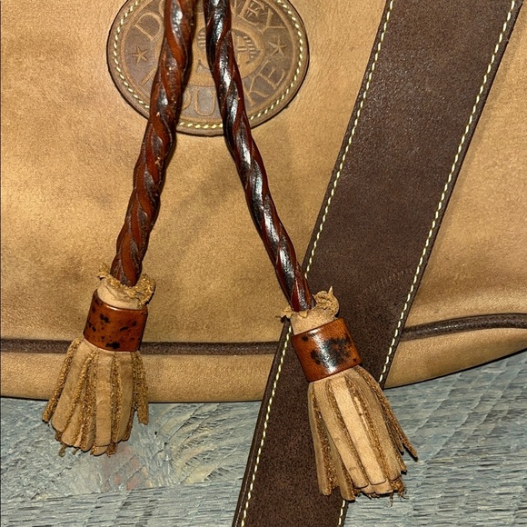 Vintage Dooney & Bourke Brown Nubuck Leather Shoulder Bag - Picture 9 of 11